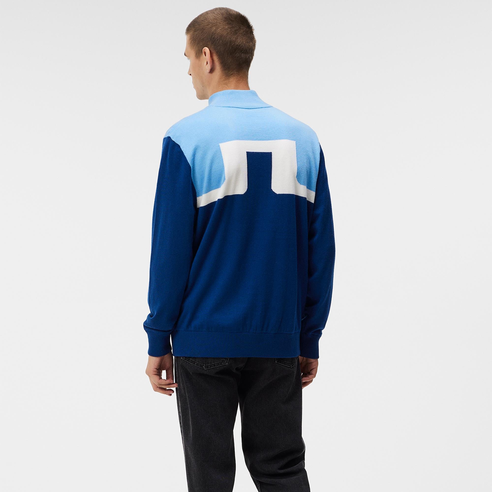 J Lindeberg Jeff Windbreaker Mens Golf Sweater Estate Blue